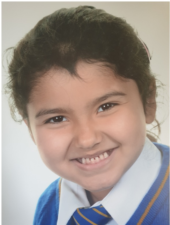 Family photograph of Minaal Salam