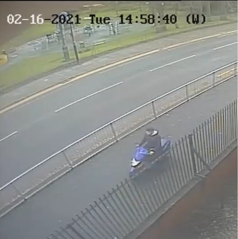 Blue scooter screen grab