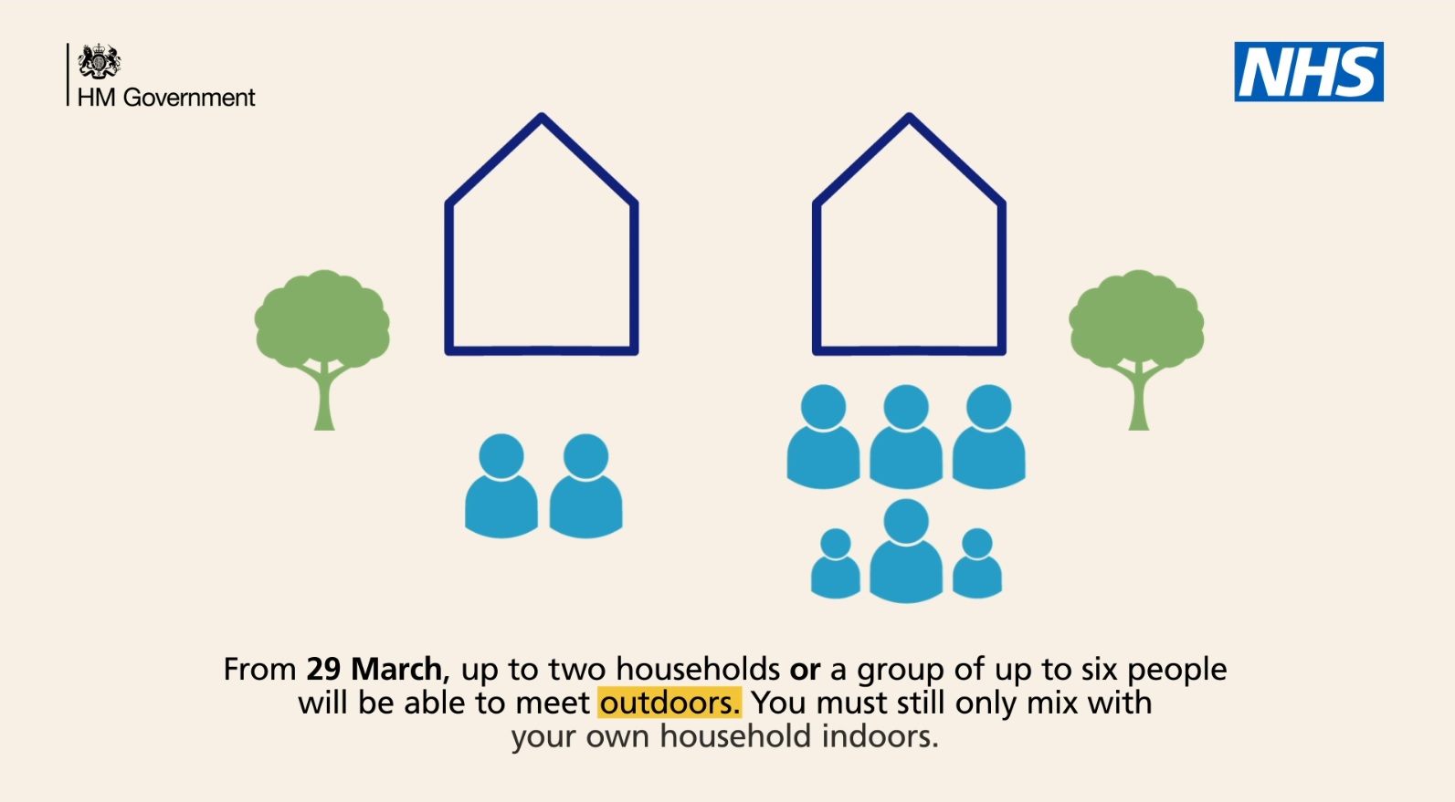 Groups of six outdoors generic graphic 