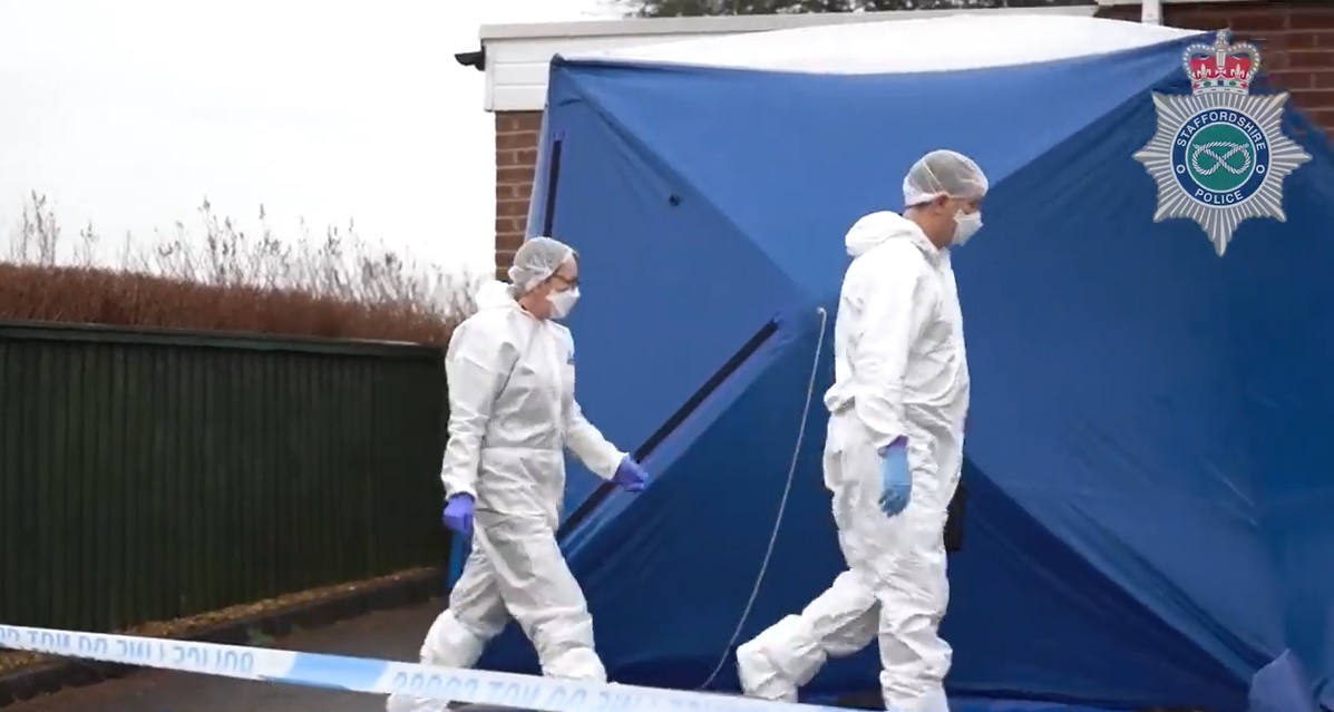 Forensic officers at the scene 