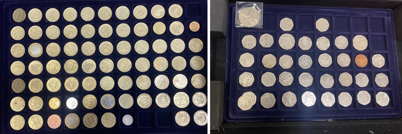 Picture of £1 coins we found in the car