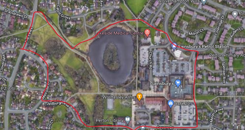 Dispersal map in parts of Perton