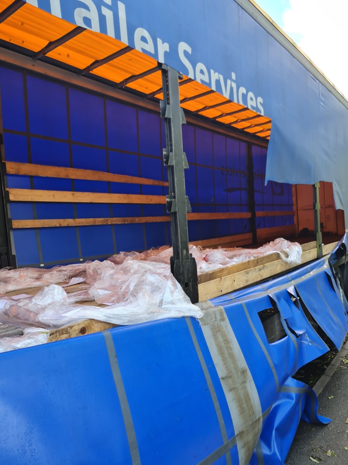 Image of HGV trailer following the theft