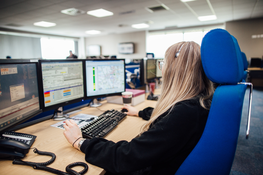 Control room stock image