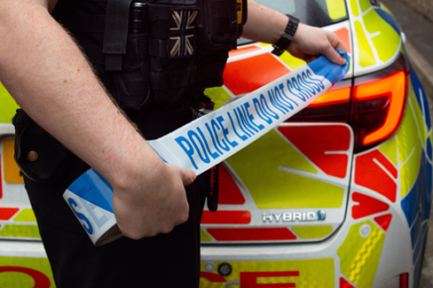 Police line tape image