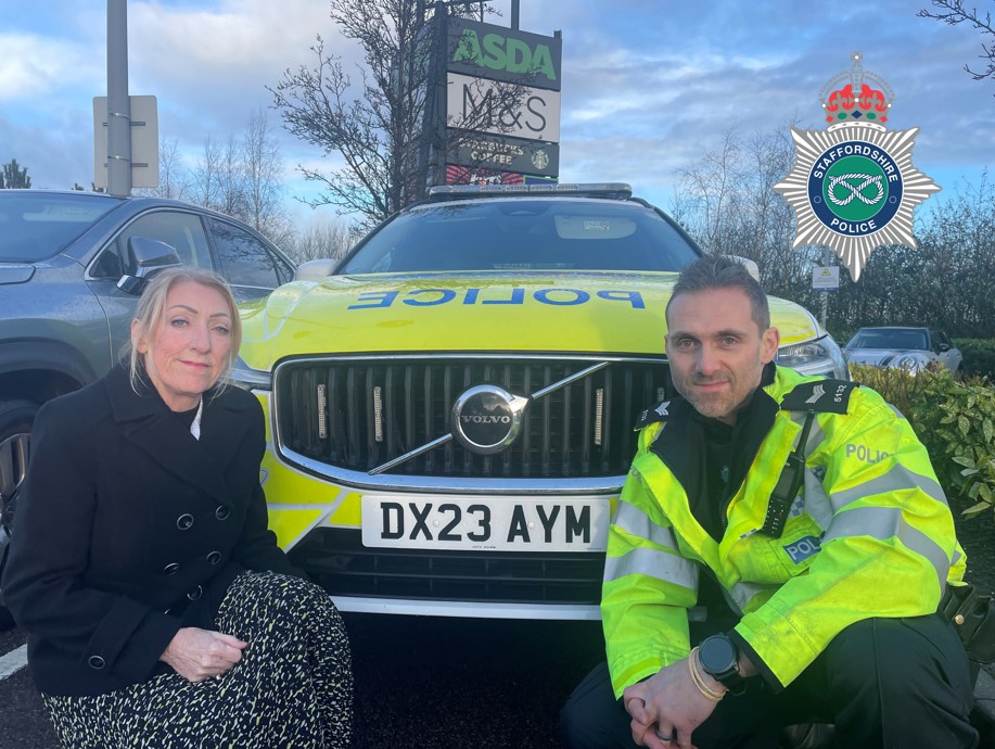 Cllr Gill Heesom and Sergeant Matt Holdcroft