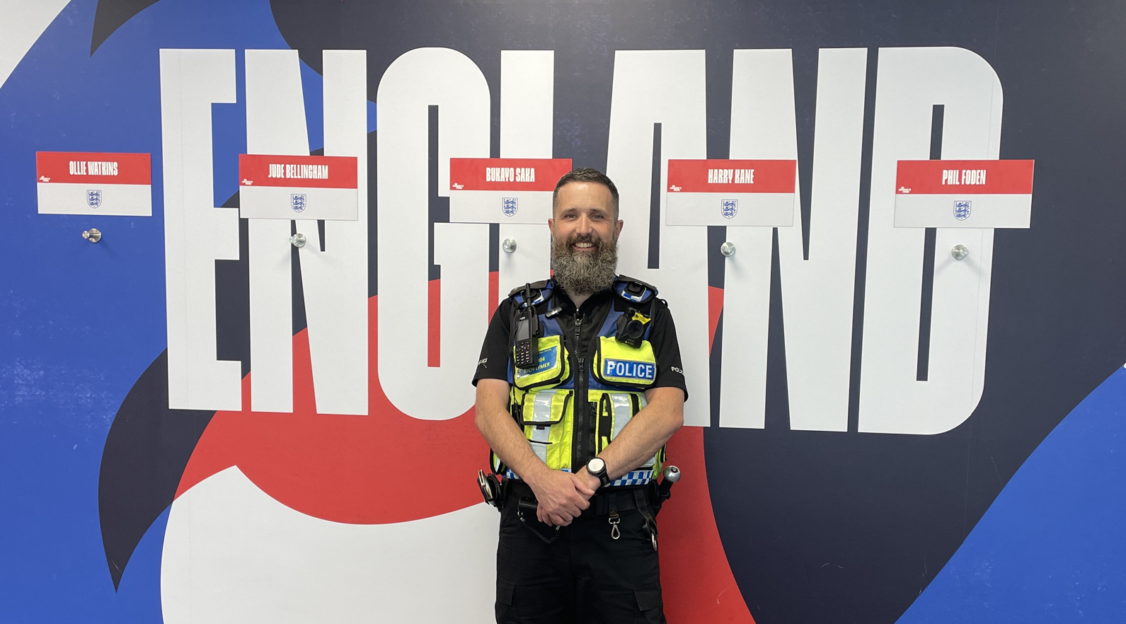 PC Rich Lymer at St George's Park in Staffordshire