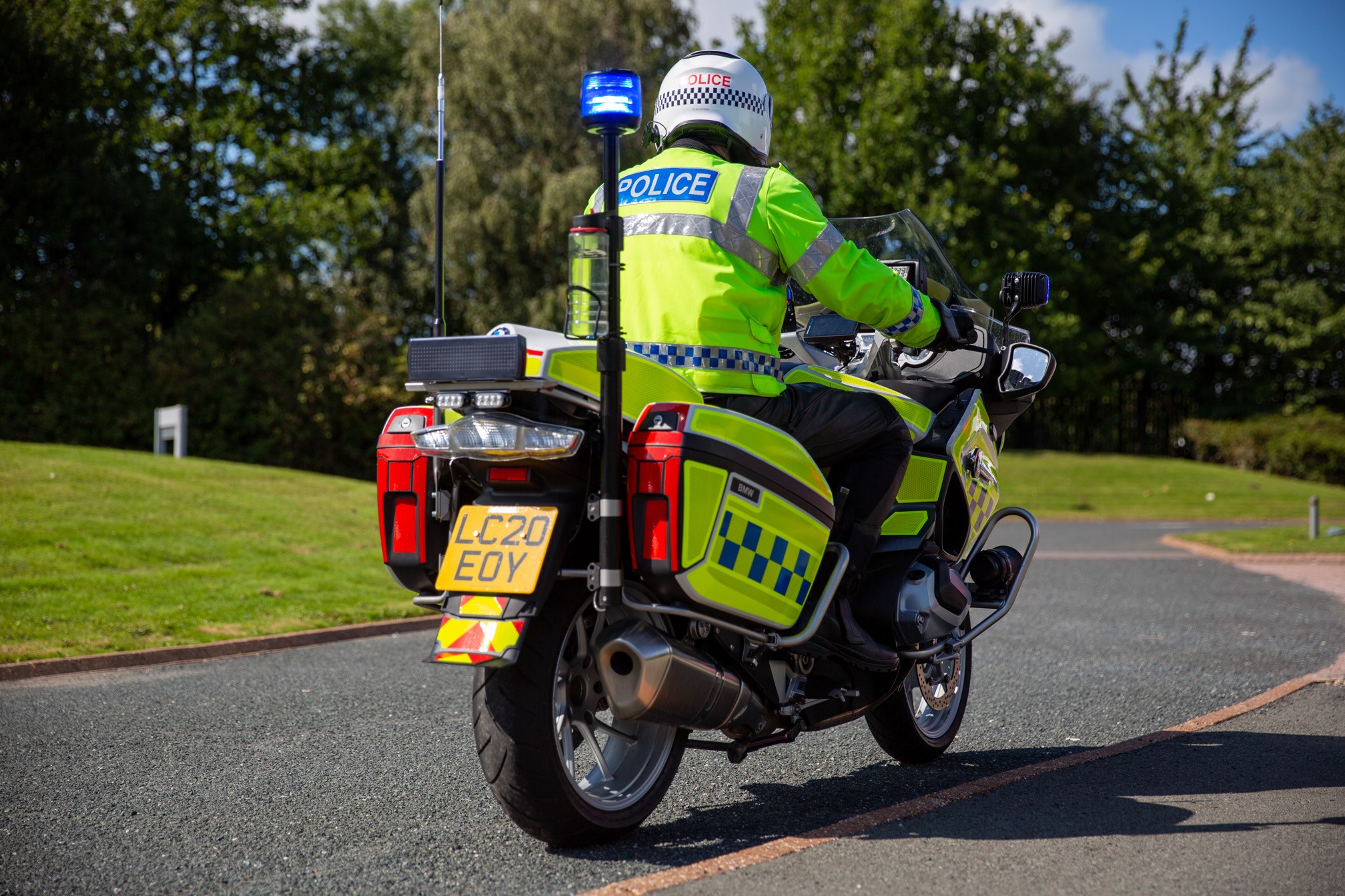 stock image of police motorcylce
