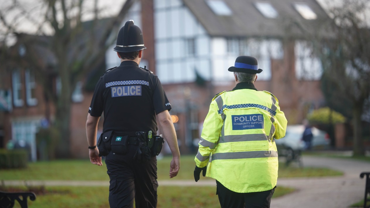 Officers walking