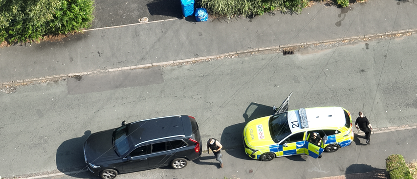 drone footage from scene