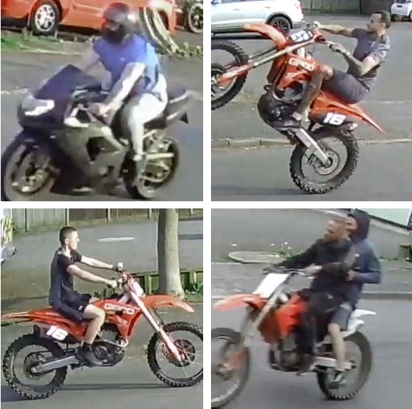 CCTV image of off-road bikes in Fenton