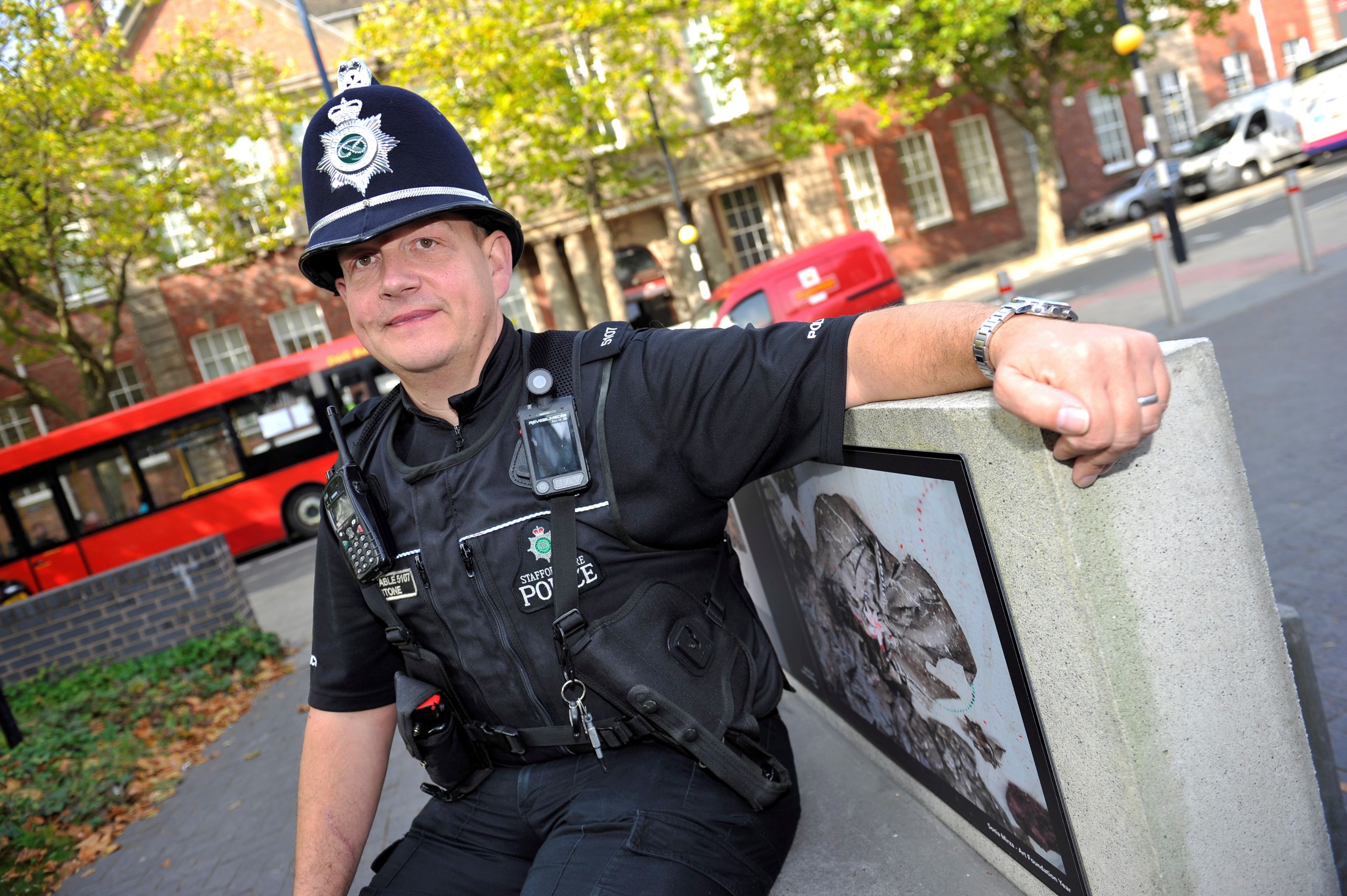 PC Simon Stone at Staffordshire University