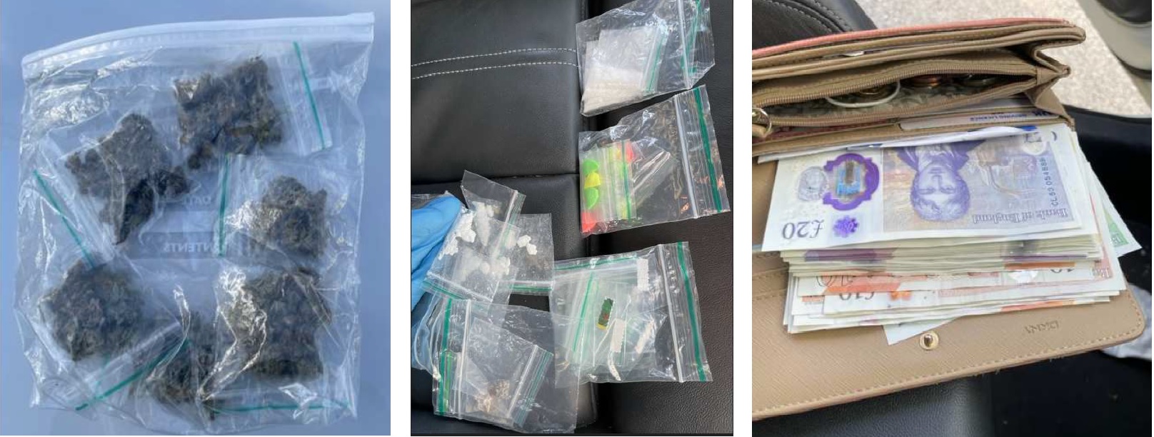 Items seized during search