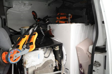 Inside stolen vehicle