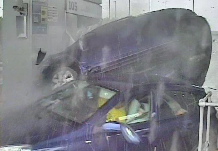 A screen grab taken from footage of the collision