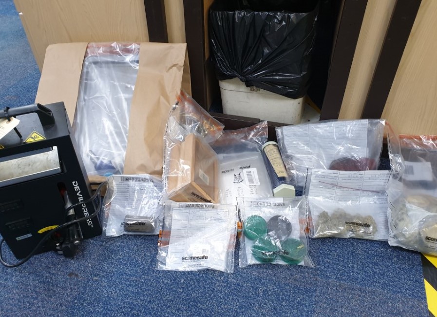 Image of items seized in the raids