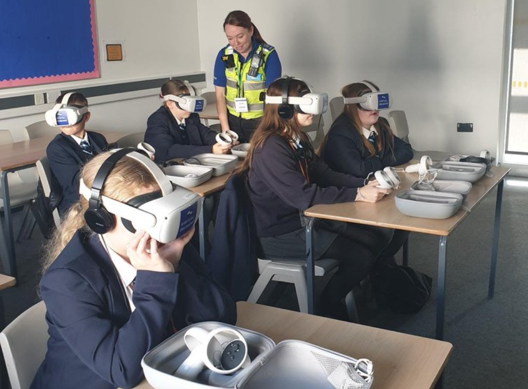 The VR headsets in use