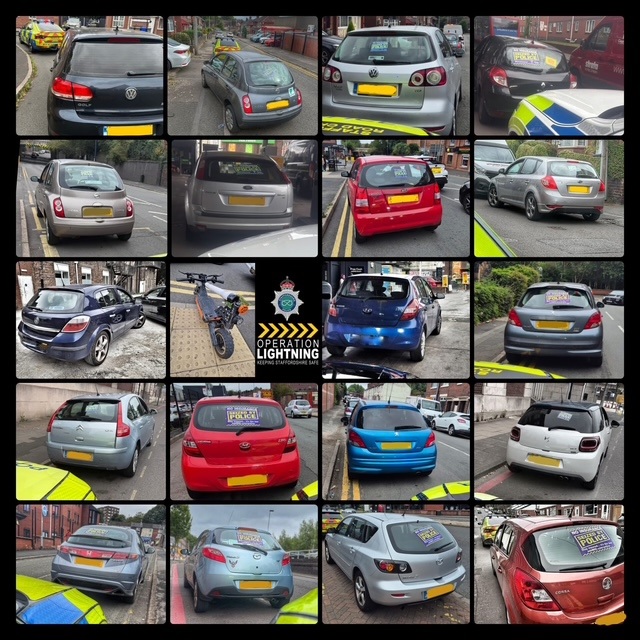 Composite of vehicles seized