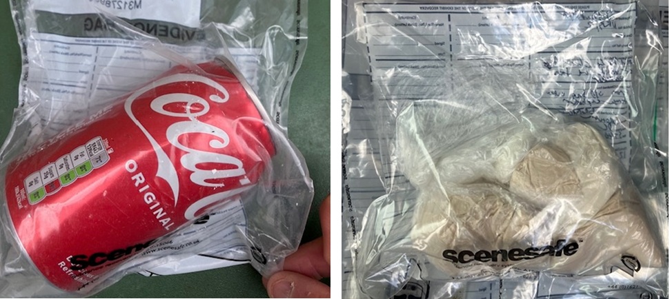 The discarded can and substances