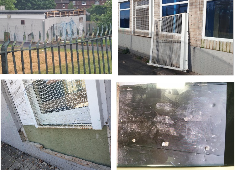 Composite of some of the damage caused...