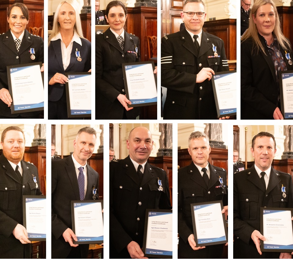 Some of the officers who received an award
