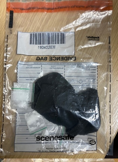 The sock and drugs recovered